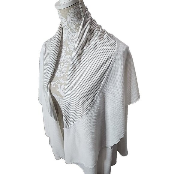 Soft Surroundings Open Front Drape Cardigan White Women's XS - Picture 2 of 8